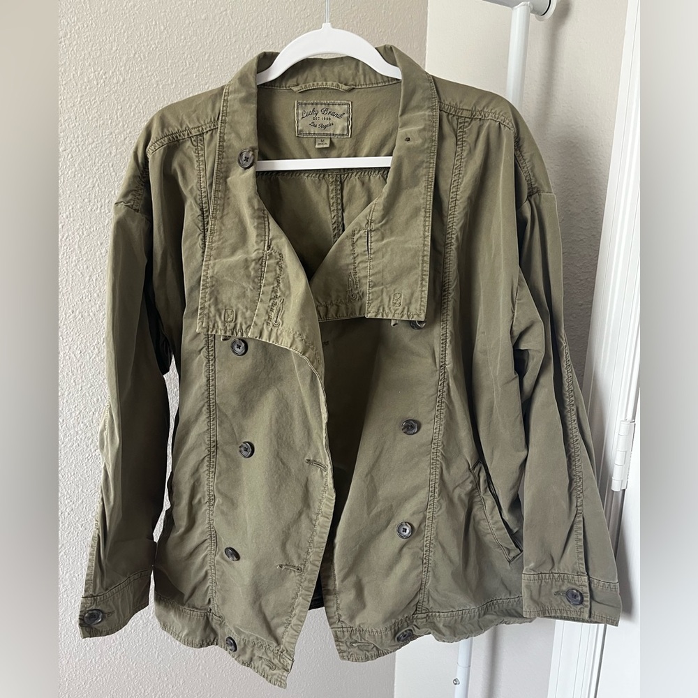 Lucky brand green utility jacket, medium